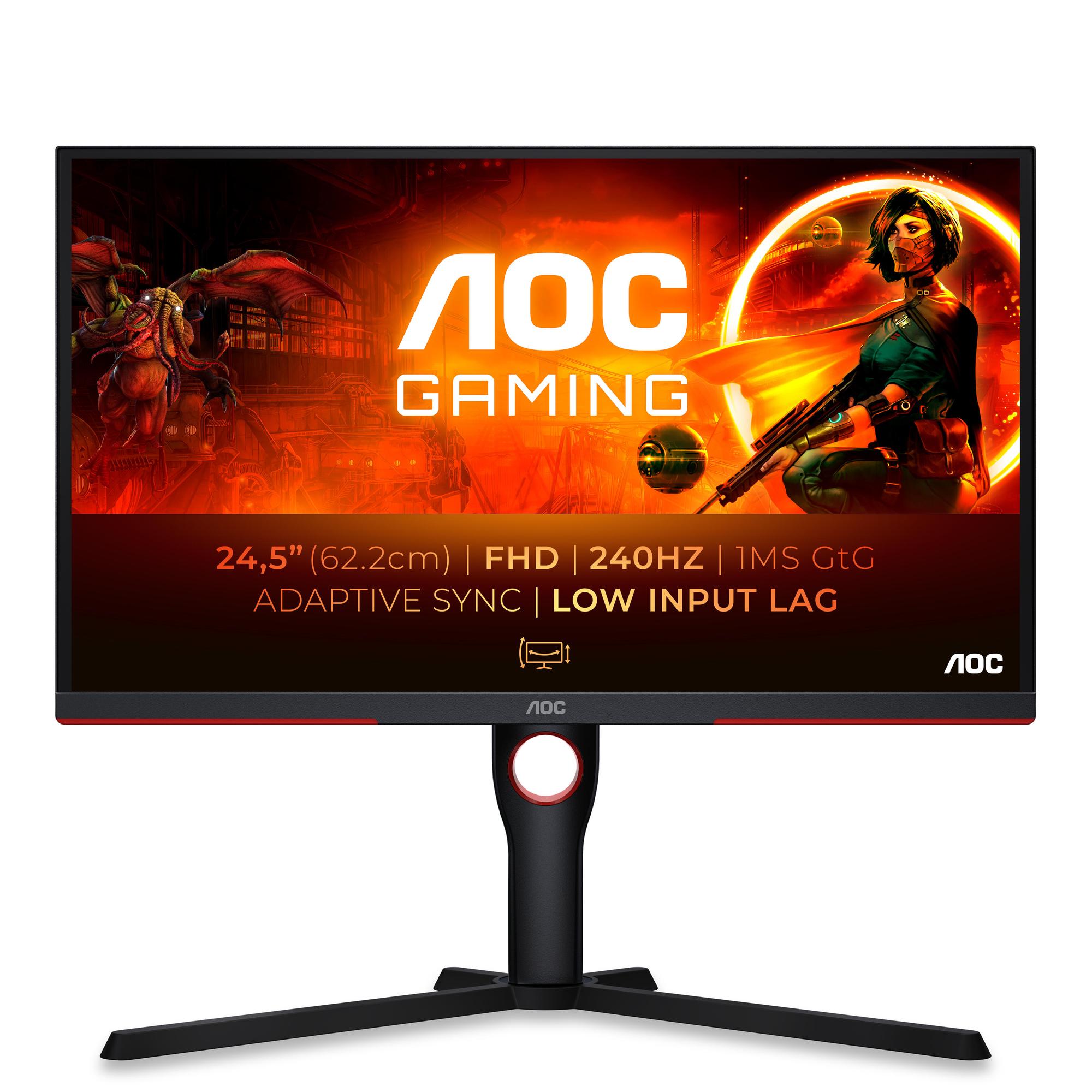 AOC Monitor CE 25G3ZM/BK / 25G3ZM/BK Negro, rojo 62,2 cm (24,5")