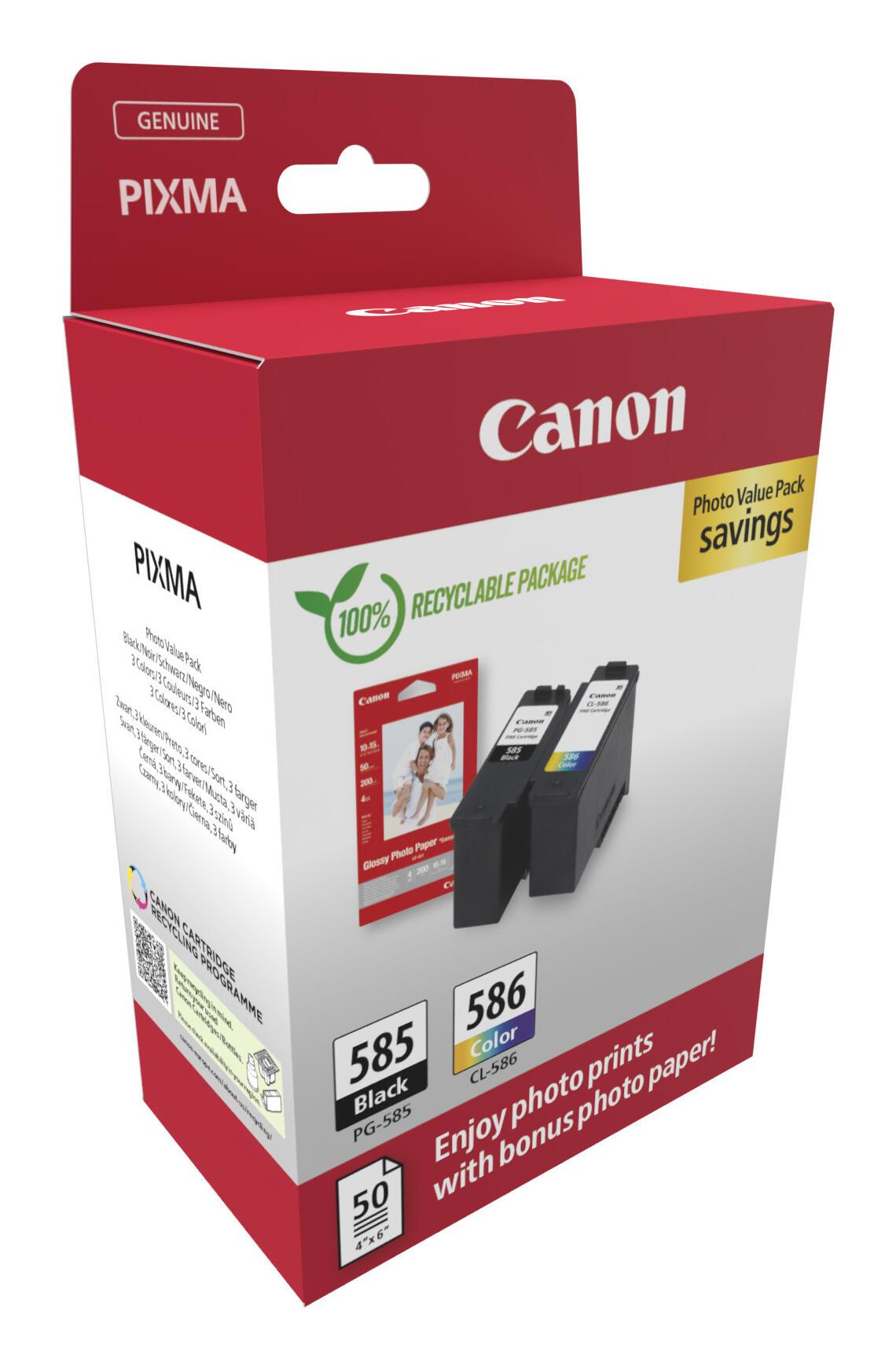 Canon Encre PG-585/CL-586 / 6205C004 BK,C,M,Y Multipack