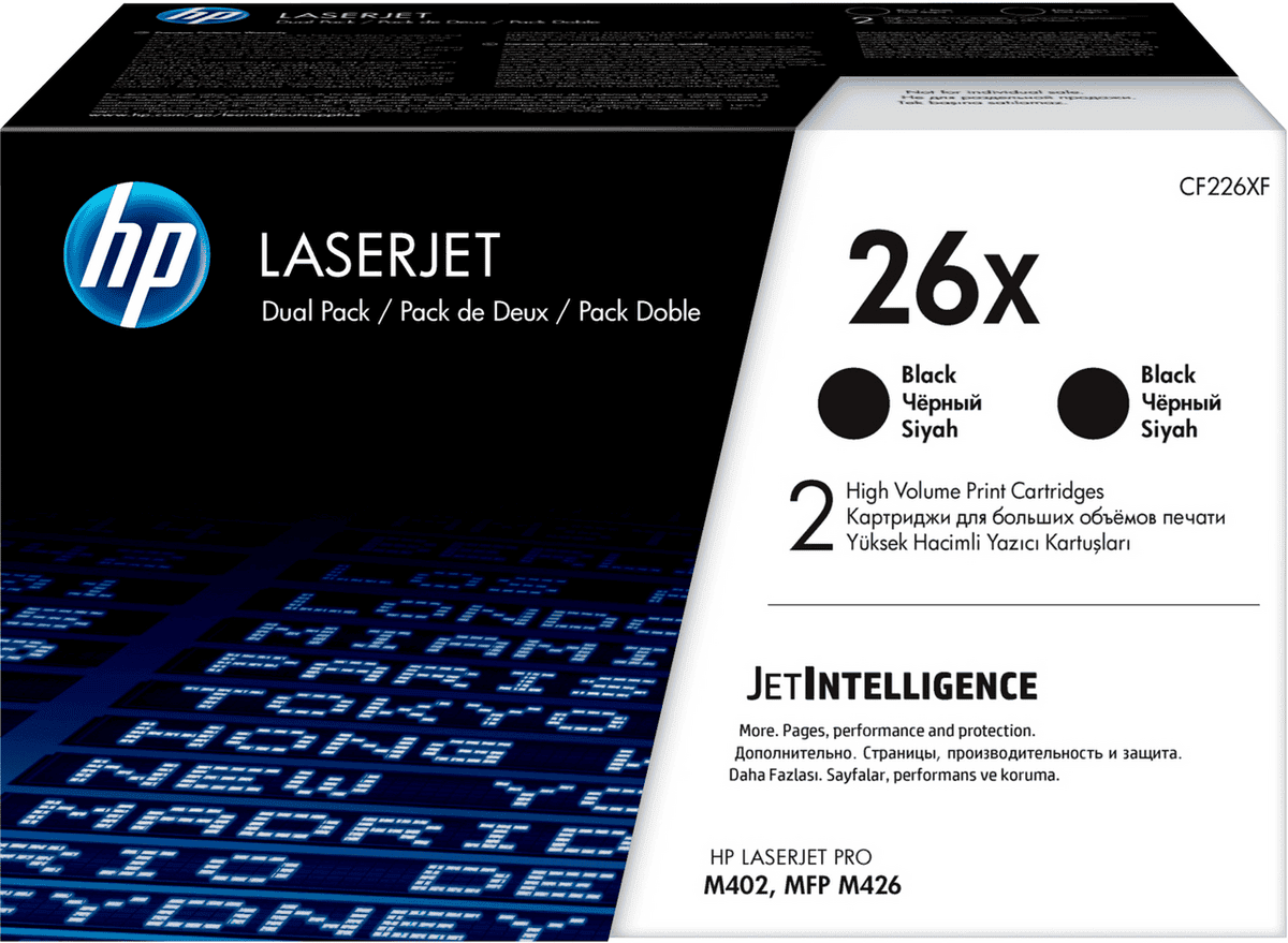 HP Toner 26X / CF226XD Schwarz XL Doppelpack