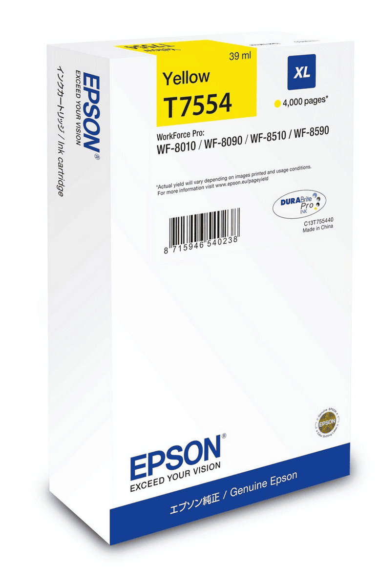Epson Ink T7554 / C13T75544N Yellow XL