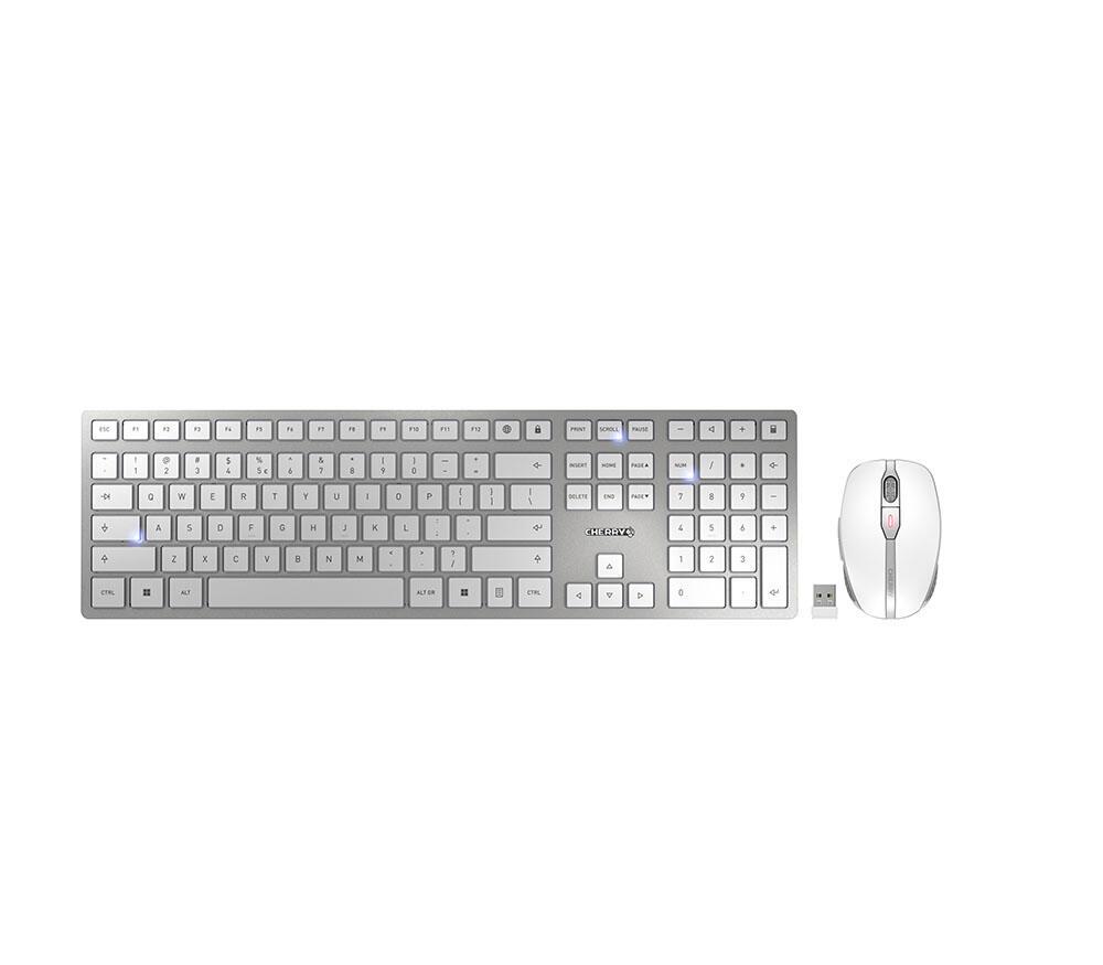 CHERRY Maus- und Tastatur-Set DW 9100 SLIM / JD-9100EU-1 Silber