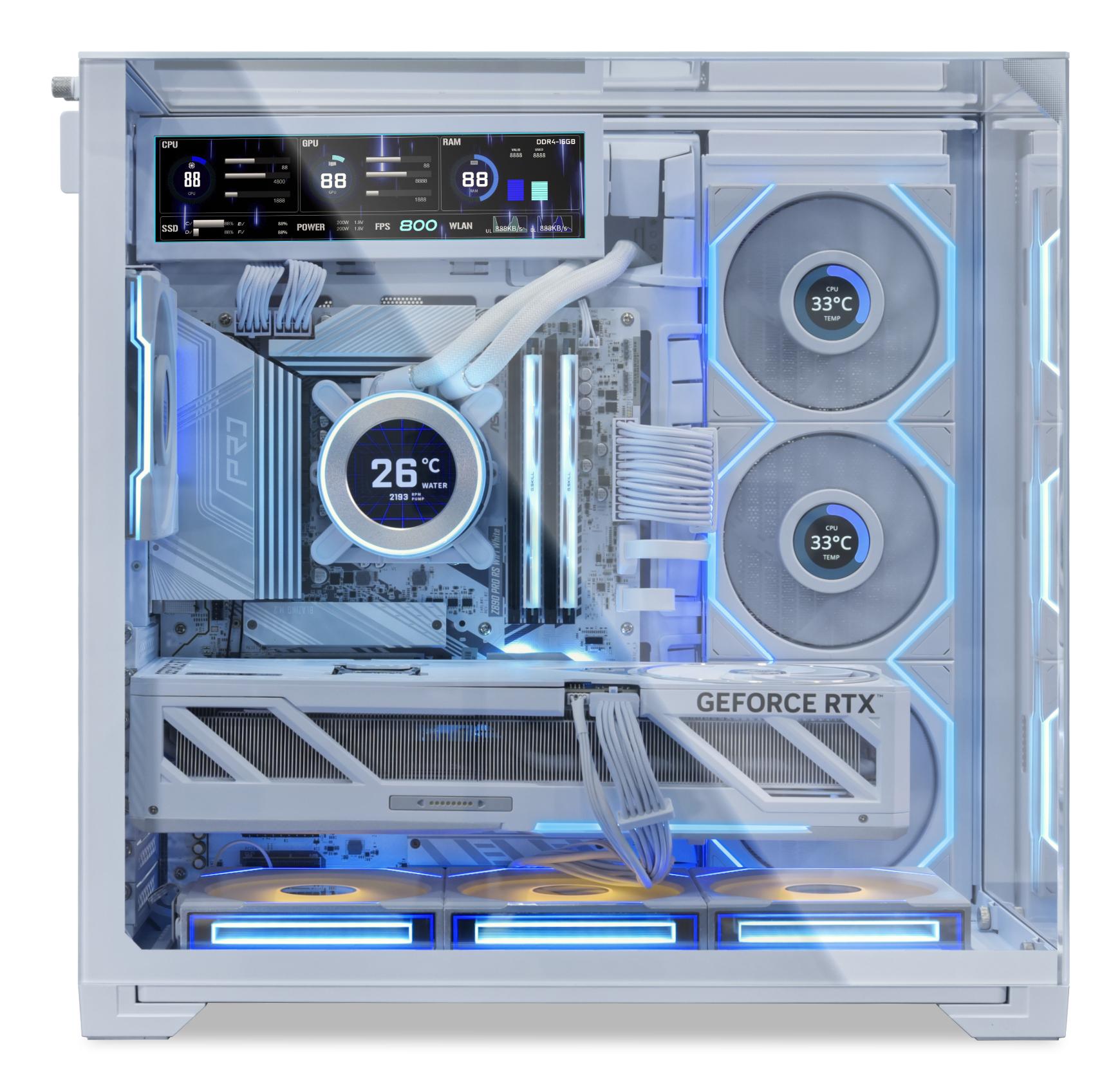 Lian Li PC-Gehäuse 8.8" Universal IPS Screen / SM088W Weiß