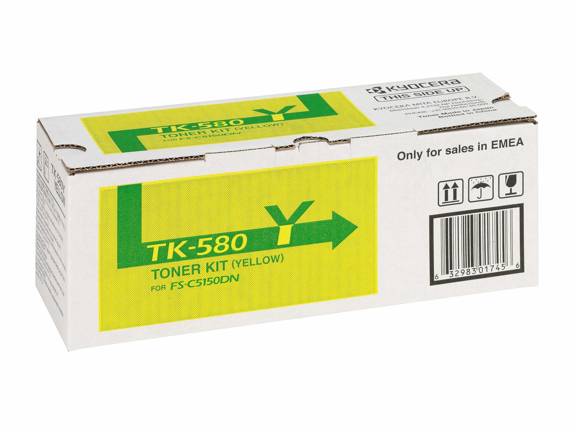 KYOCERA Toner TK-580Y / 1T02KTANL0 Gelb Standard