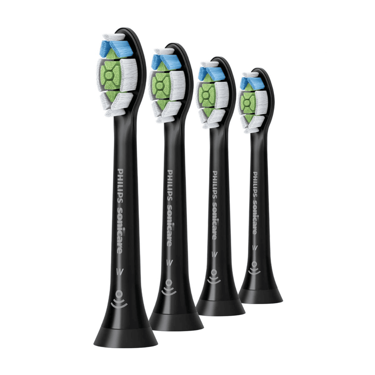Philips Aufsteckzahnbürste W24BK / HX6064/11 Schwarz 4-Pack