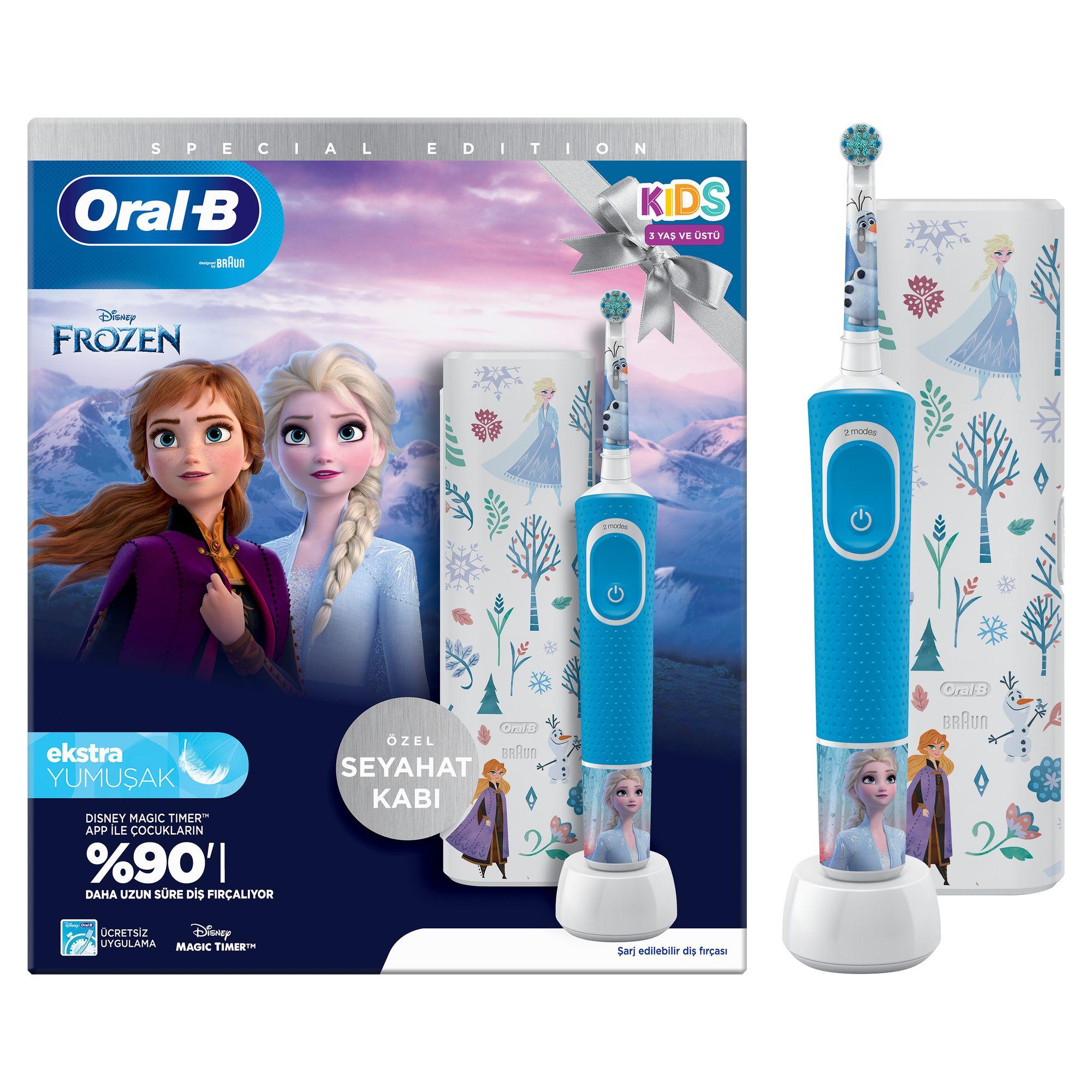 Oral-B Toothbrush Pro Kids Frozen mit Reiseetui / 773178 Black, grey Standard