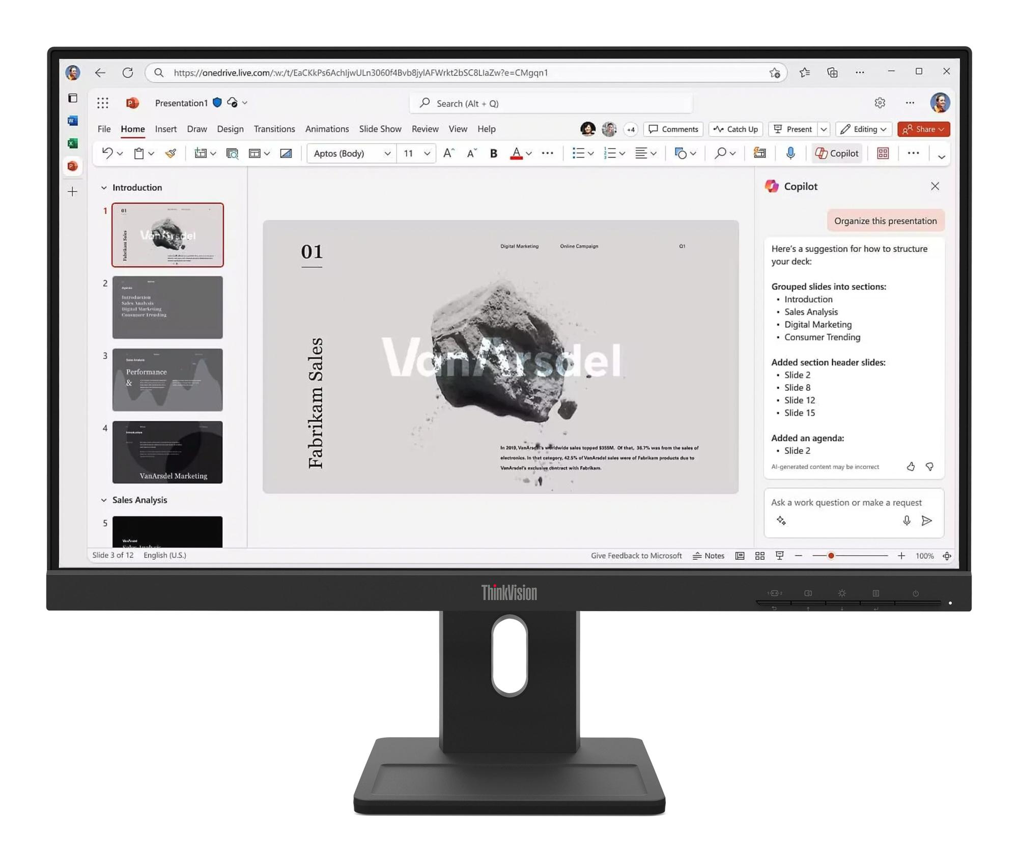 Lenovo Monitor ThinkVision E22-40 / 64C9MAT6EU Schwarz 54,6 cm (21.5")