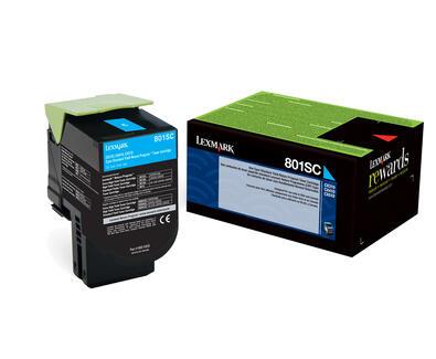 Lexmark Toner 802SC / 80C2SC0 Cyan XL
