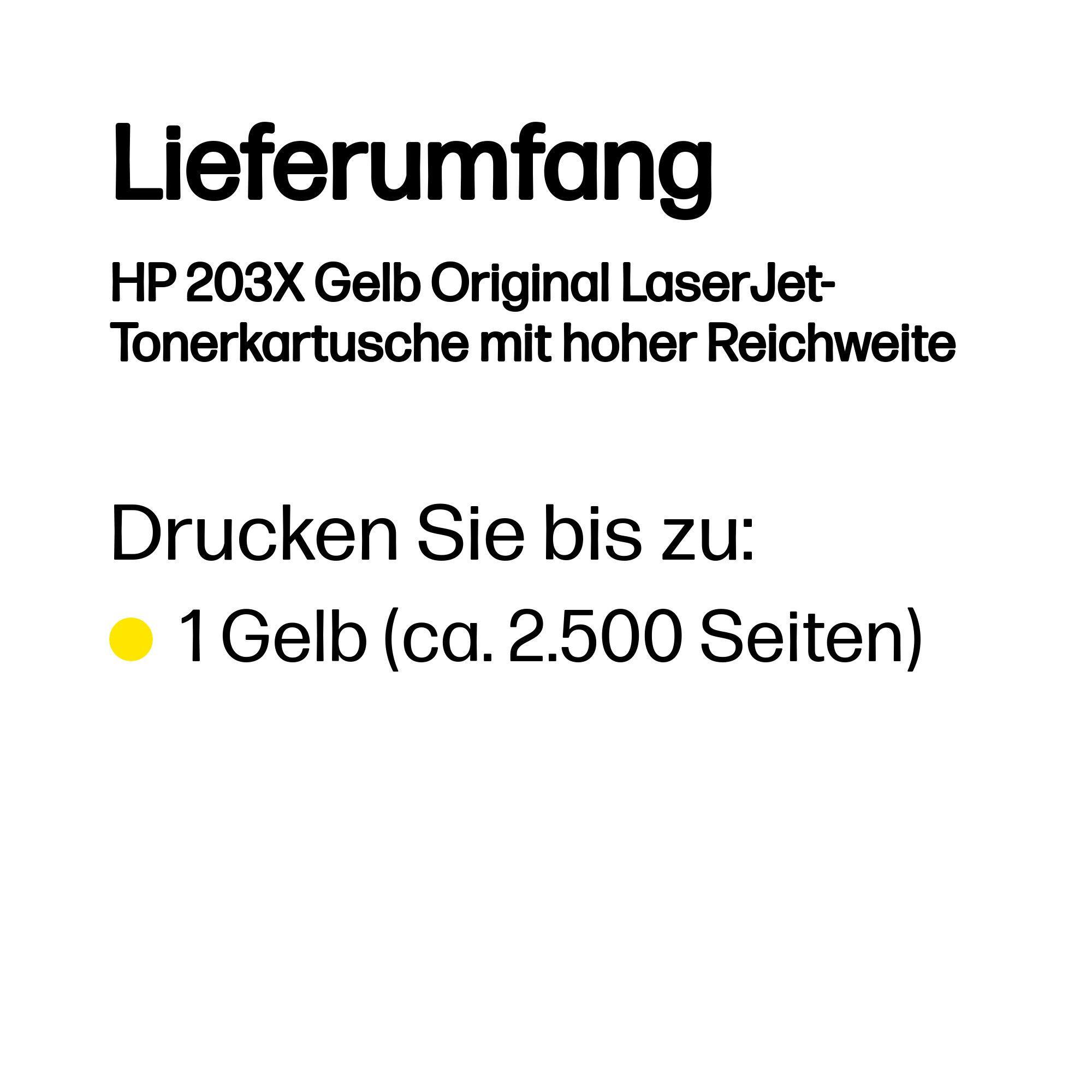 HP Toner 203X / CF542X Gelb XL