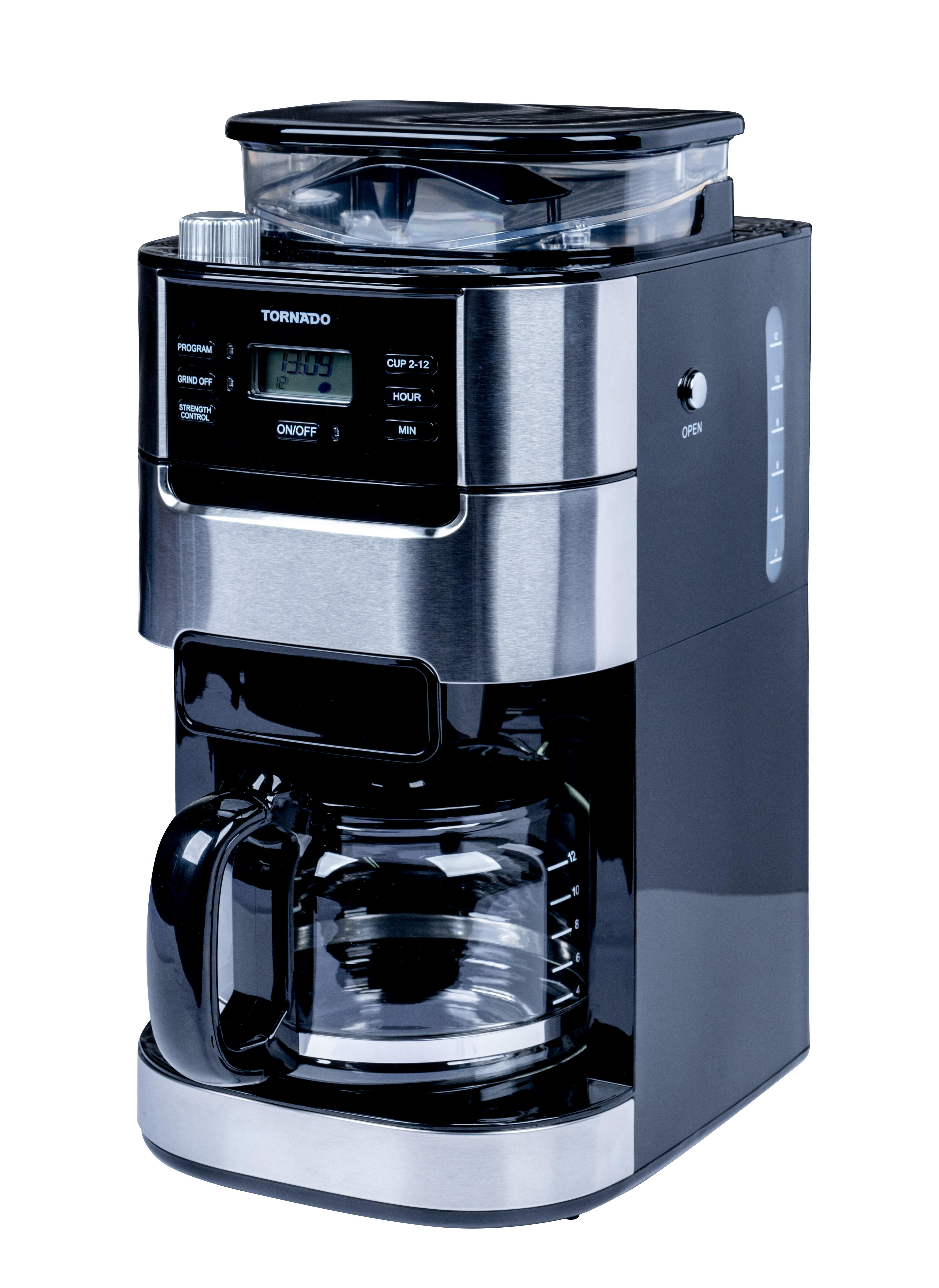 TORNADO Cafetera de filtro TCM1025A-GS Negro