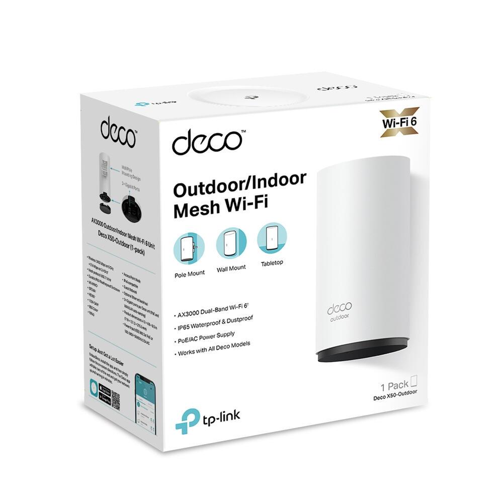 TP-Link Sistema WLAN a rete X50 Outdoor / DECOX50OUTDOOR1P Bianco