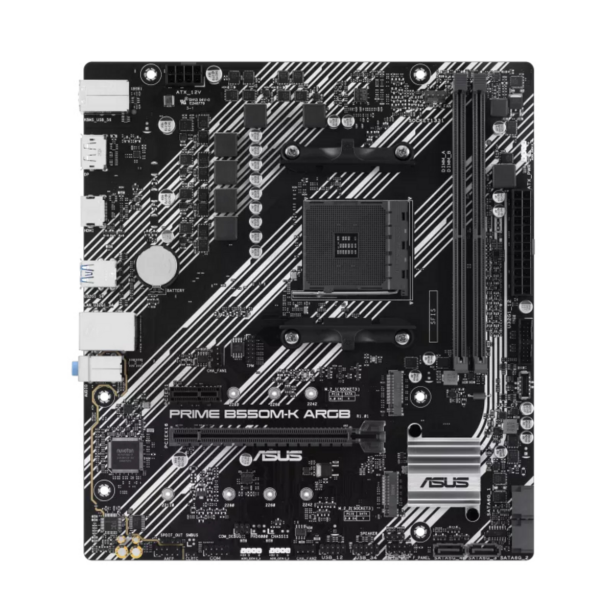 Asus Carte mère Prime B550M-K ARGB / 90MB1GC0-M0EAY0 Noir/gris clair