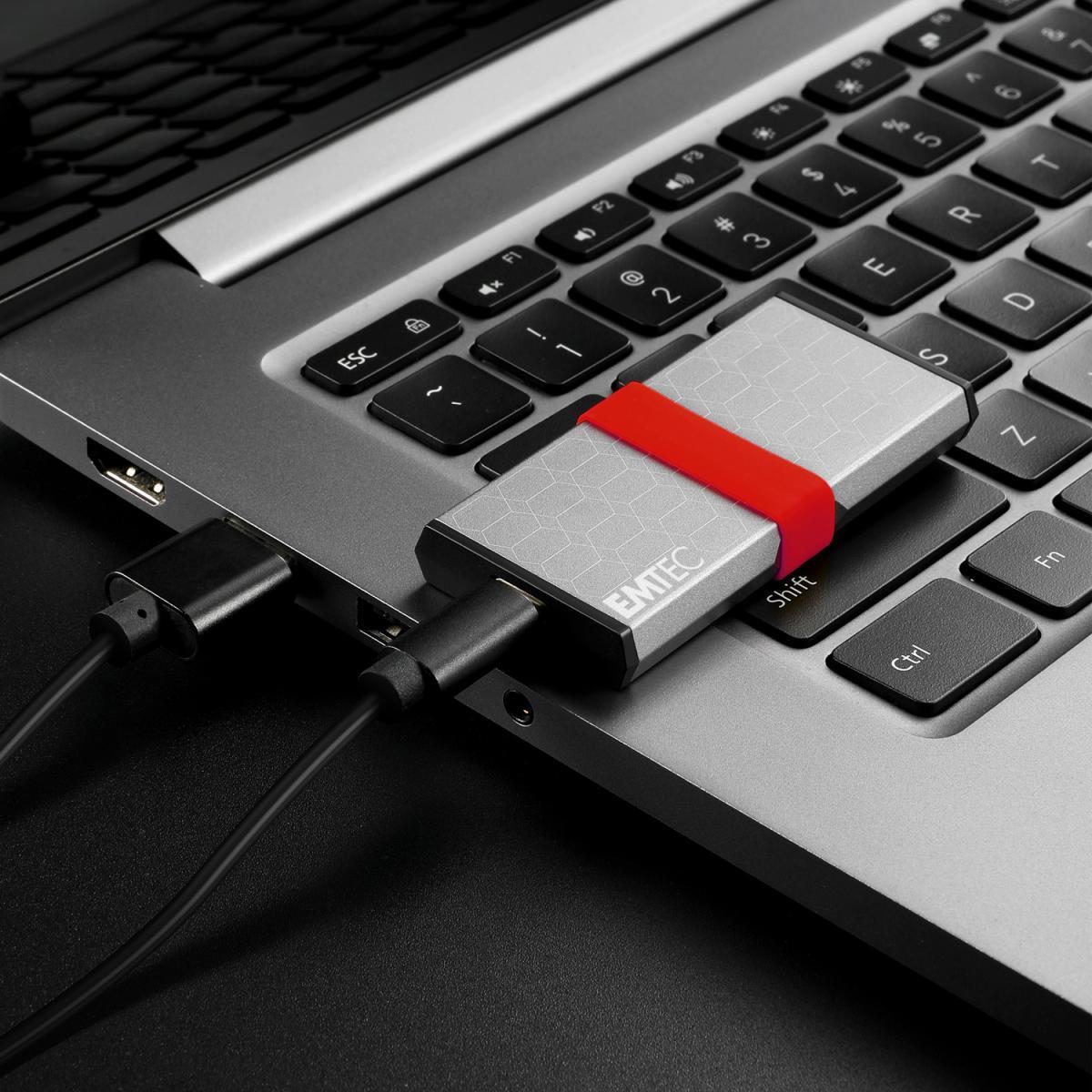 Emtec SSD esterno X205 512GB / ECSSD512GX205 Argento L