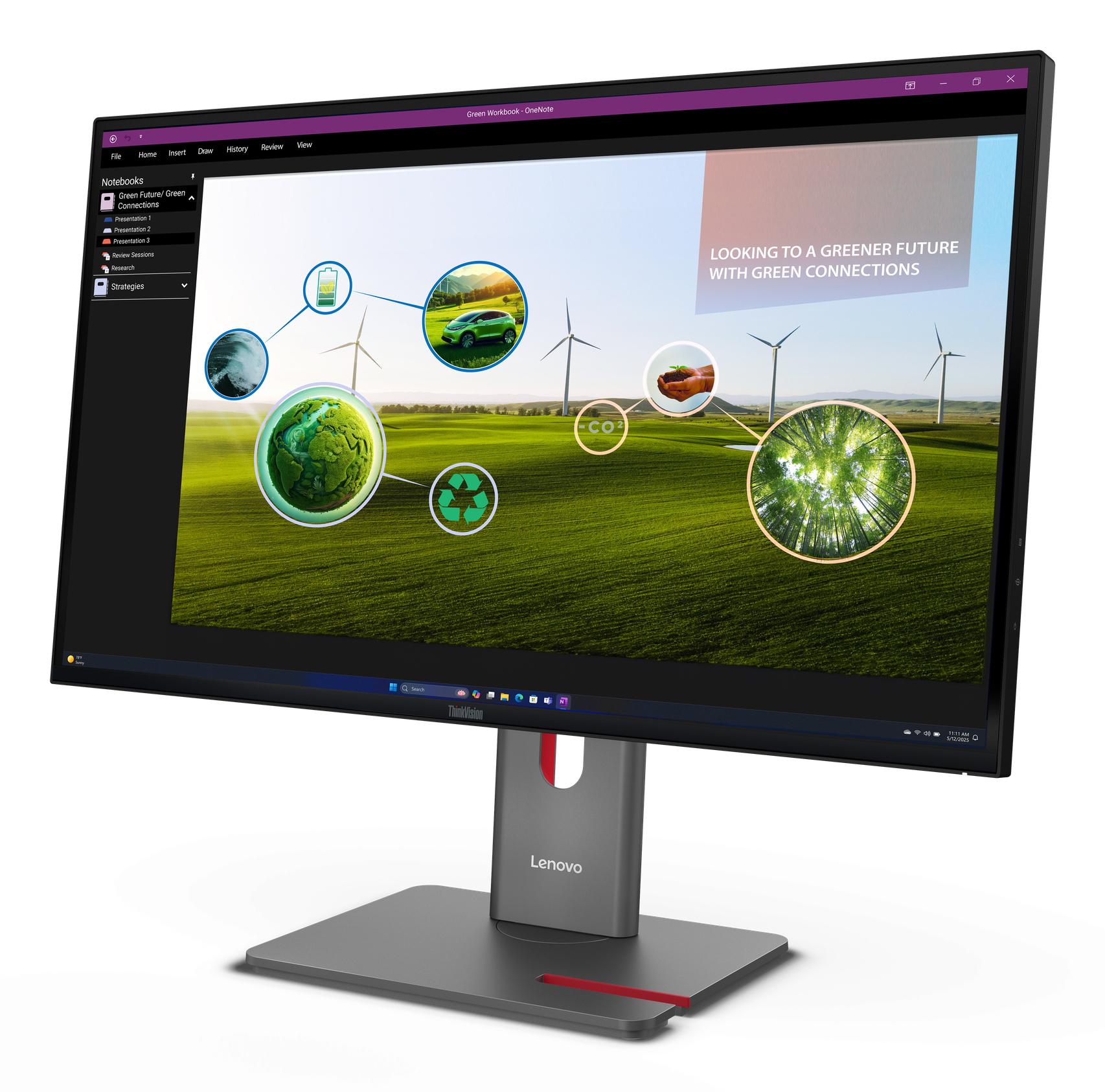 Lenovo Monitor P27Q-40 / 64A7GAT6EU Black