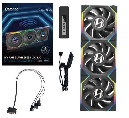 Lian Li Ventilatore Uni Fan SL / 12SLLCD1W3B Nero 3-Pack