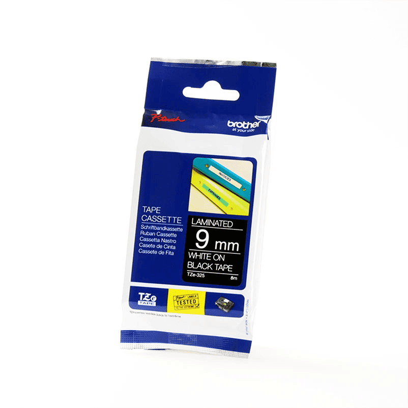 Brother Ribbon TZE-325 / TZE325 White on Black