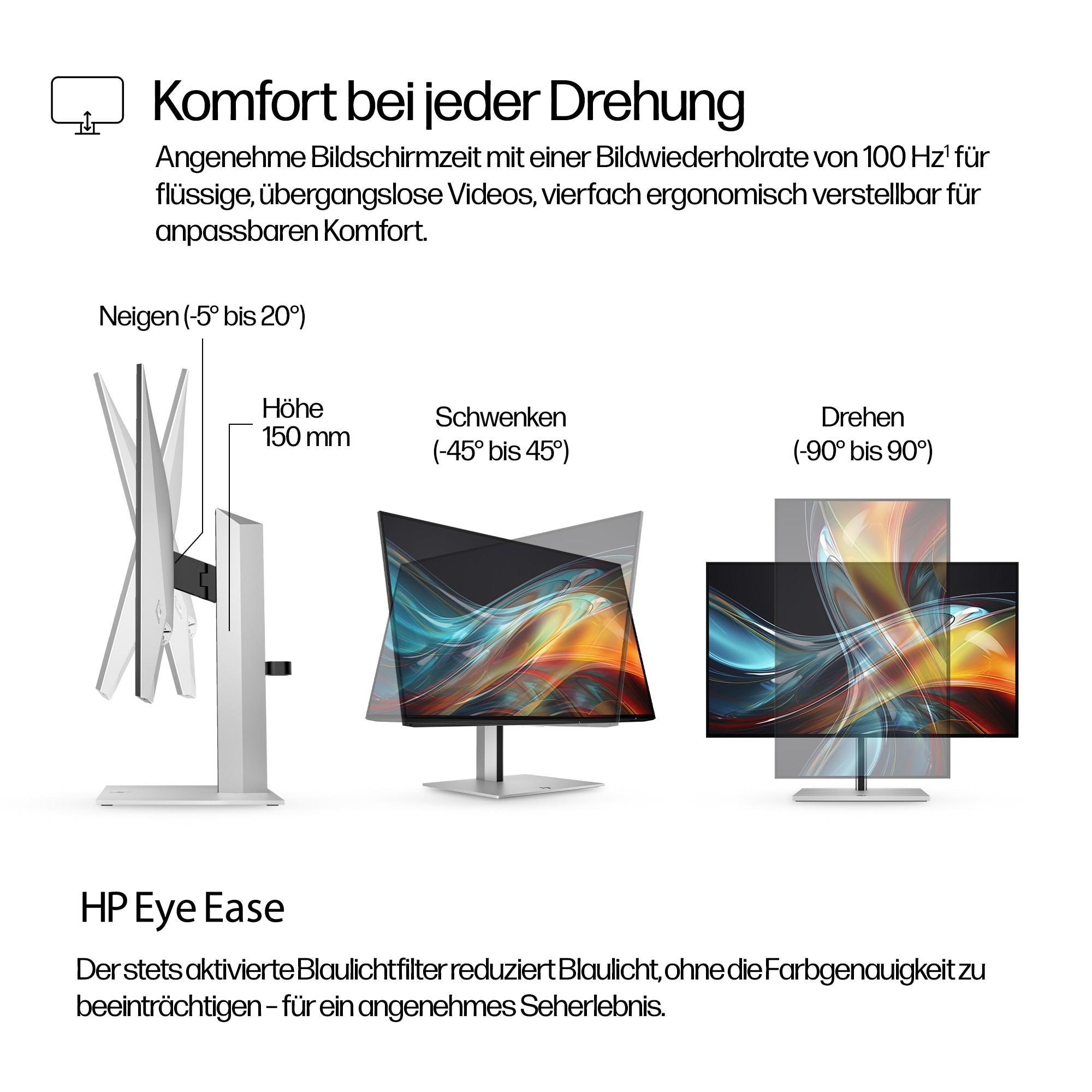 HP Monitor 724pf / 8X530AA#ABB Nero, argento 60,5 cm (23,8")