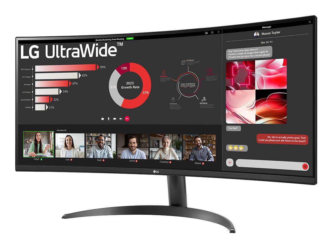LG Monitor 34WR50QK-B / 34WR50QK-B.AEU Negro 86,4 cm (34")