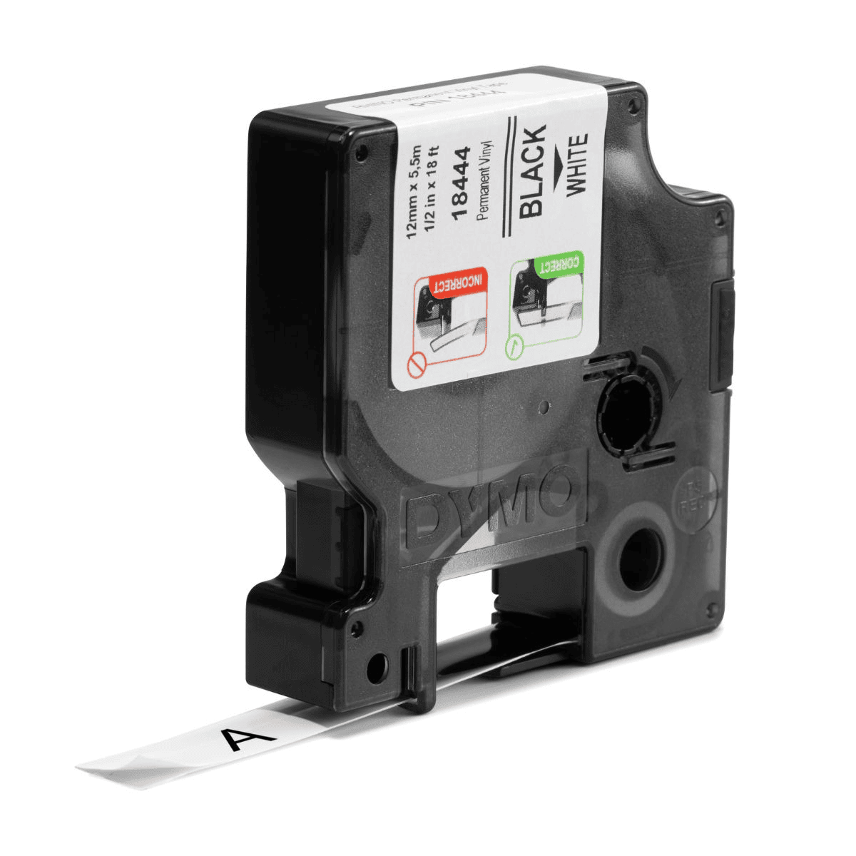 Dymo Ribbon Rhino Industrial Vinyl / 18444 Black on White L Dymo Ribbon Rhino Industrial Vinyl / 18444 Black on White L