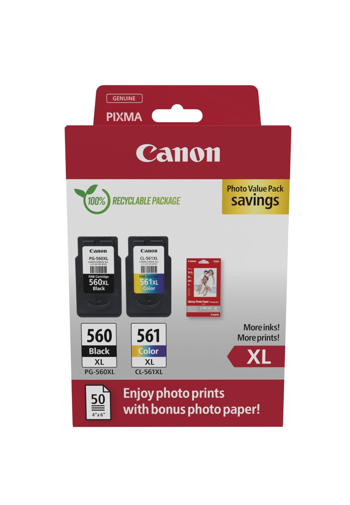 Canon Ink PG-560XL/CL-561XL / 3712C008 BK,C,M,Y XL Multipack