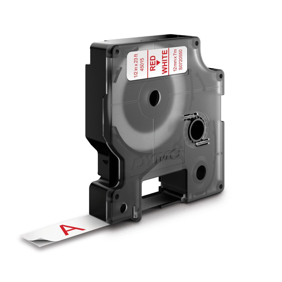Dymo Cinta 45015 / S0720550 Rojo sobre Blanco