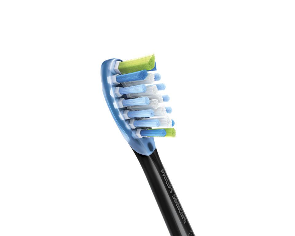 Philips Spazzolino da denti collegabile Sonicare C3 Premium Plaque / HX9044/88 Nero 4-Pack