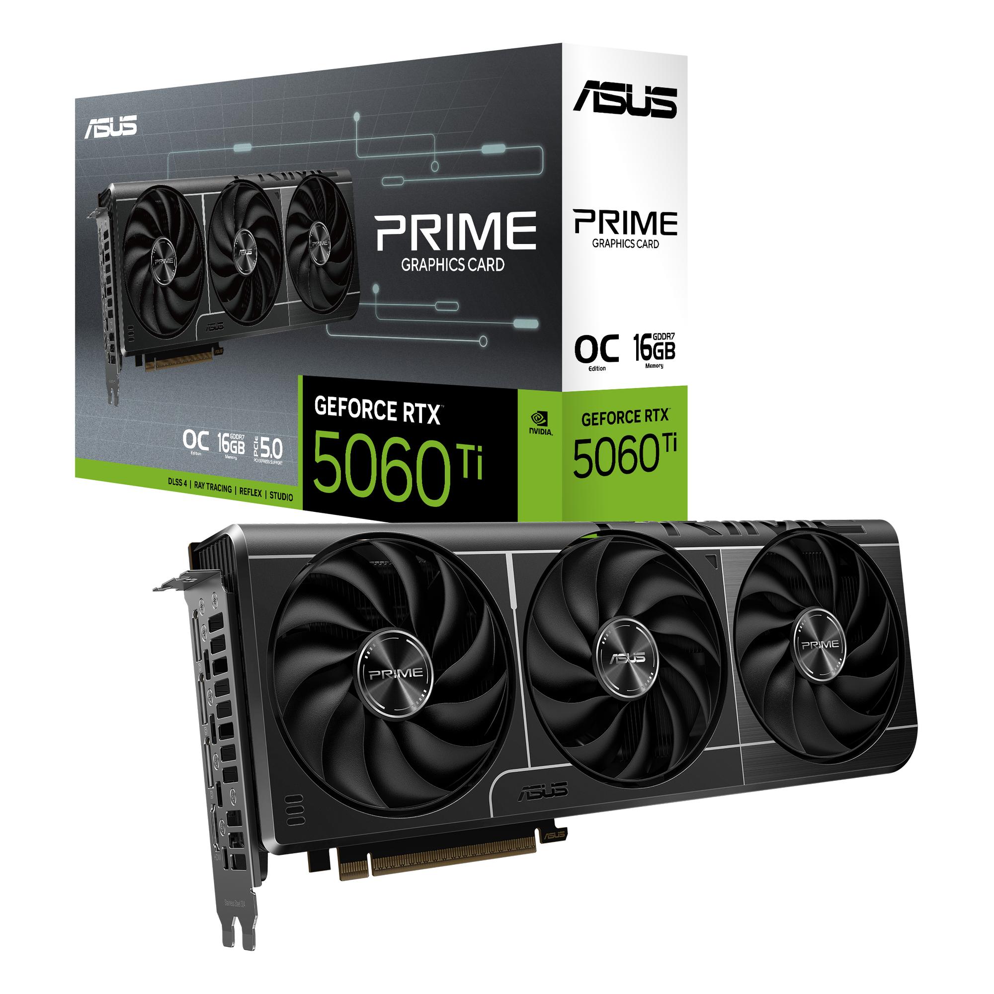 ASUS Grafikkarte PRIME RTX5060TI O16G / 90YV0MH2-M0NA00 Mehrfarbig