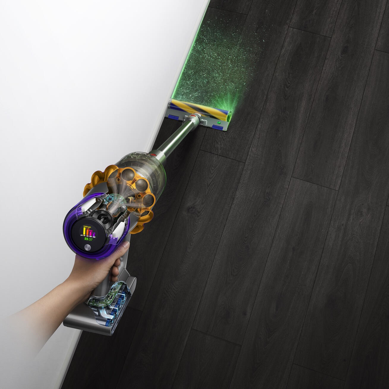 Dyson Aspirateur à main V15 Detect Absolute / 446986-01 Nickel, jaune