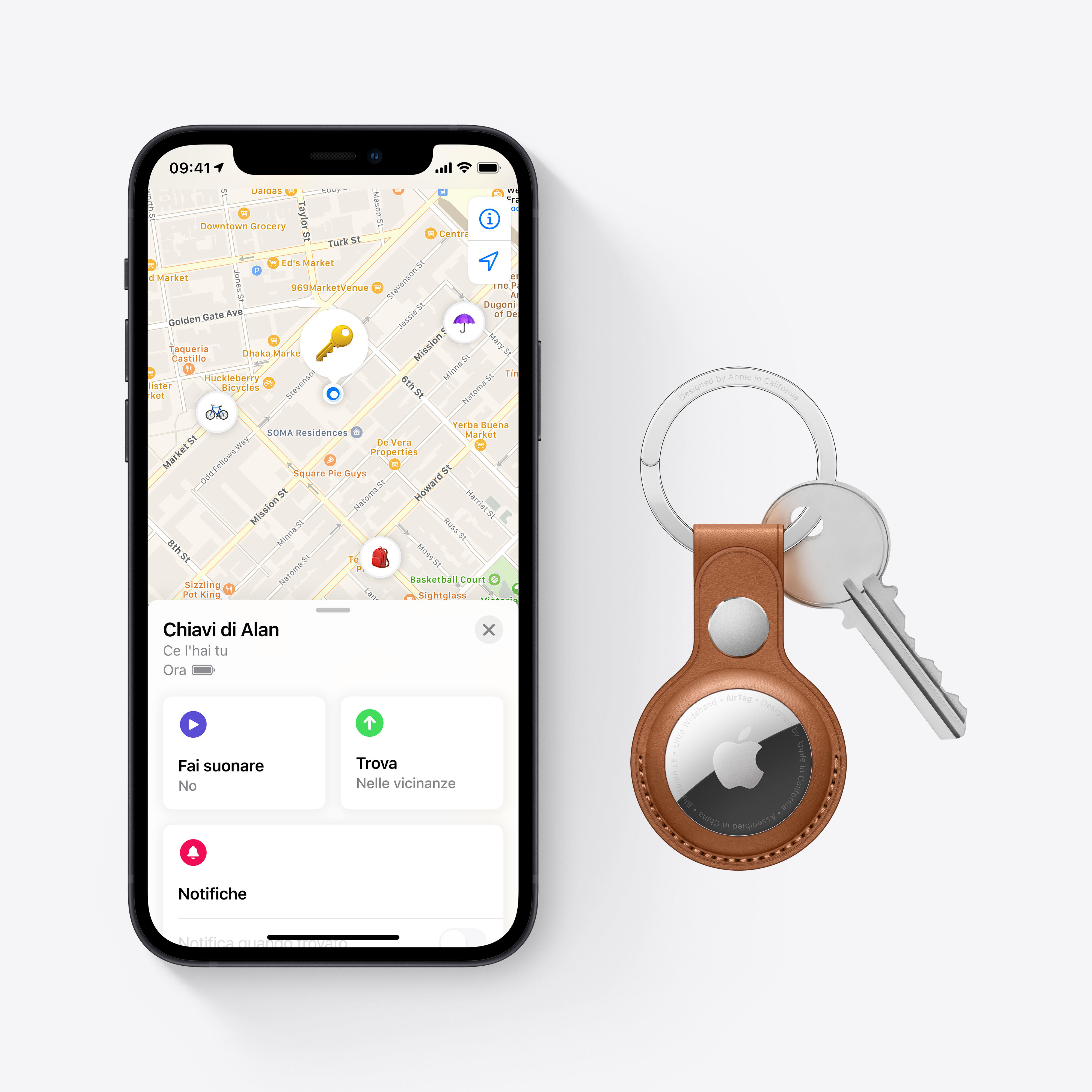 Apple Tracker / appareil de localisation AIRTAG / MX542ZM/A Argent, blanc 4-Pack