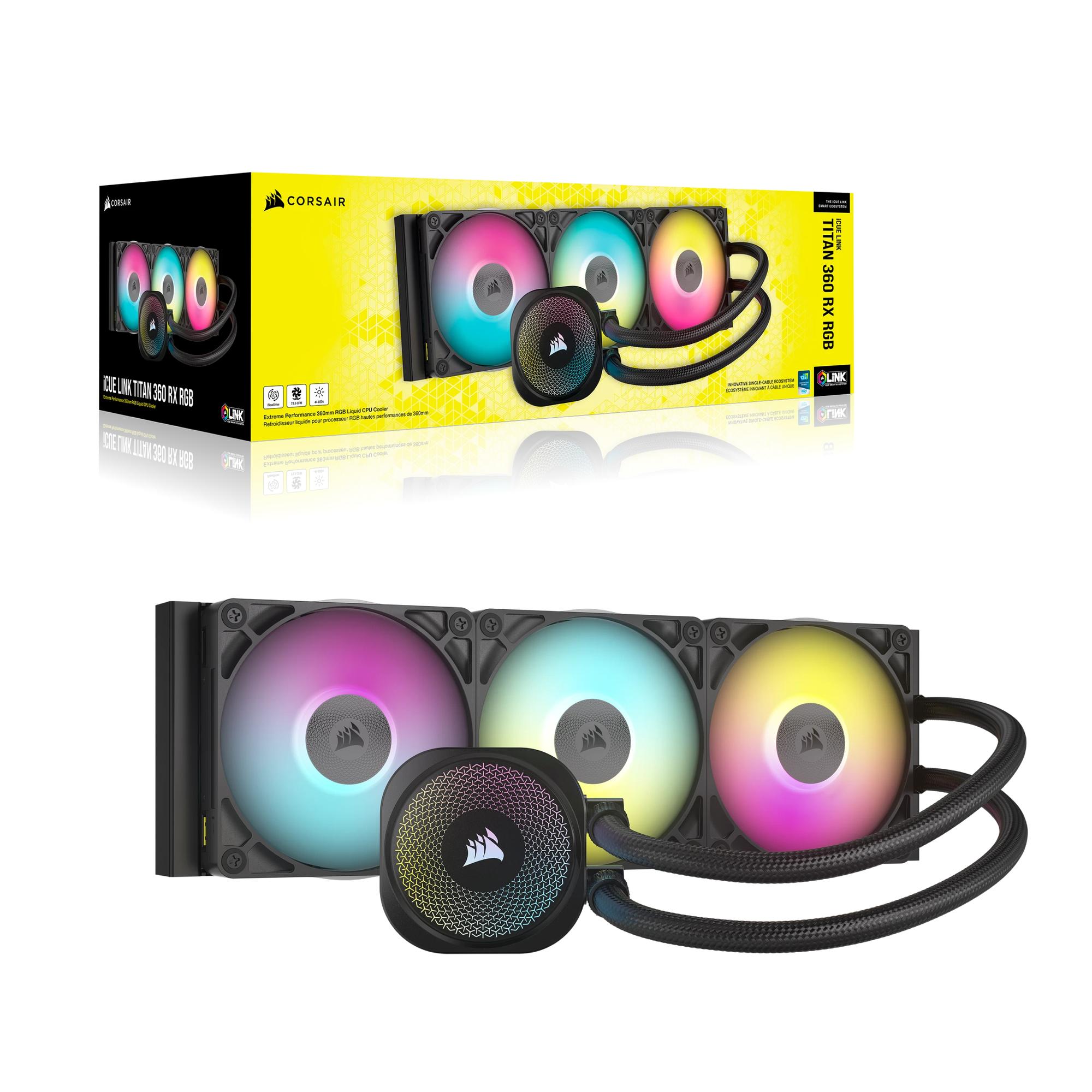 Corsair Water cooling iCUE LINK TITAN 360 RX RGB AIO / CW-9061018-WW Black XL