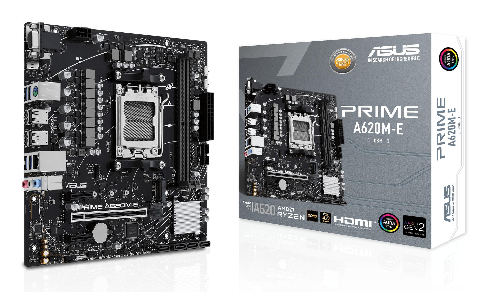 ASUS Carte mère PRIME A620M-E-CSM / 90MB1F50-M0EAYC Noir