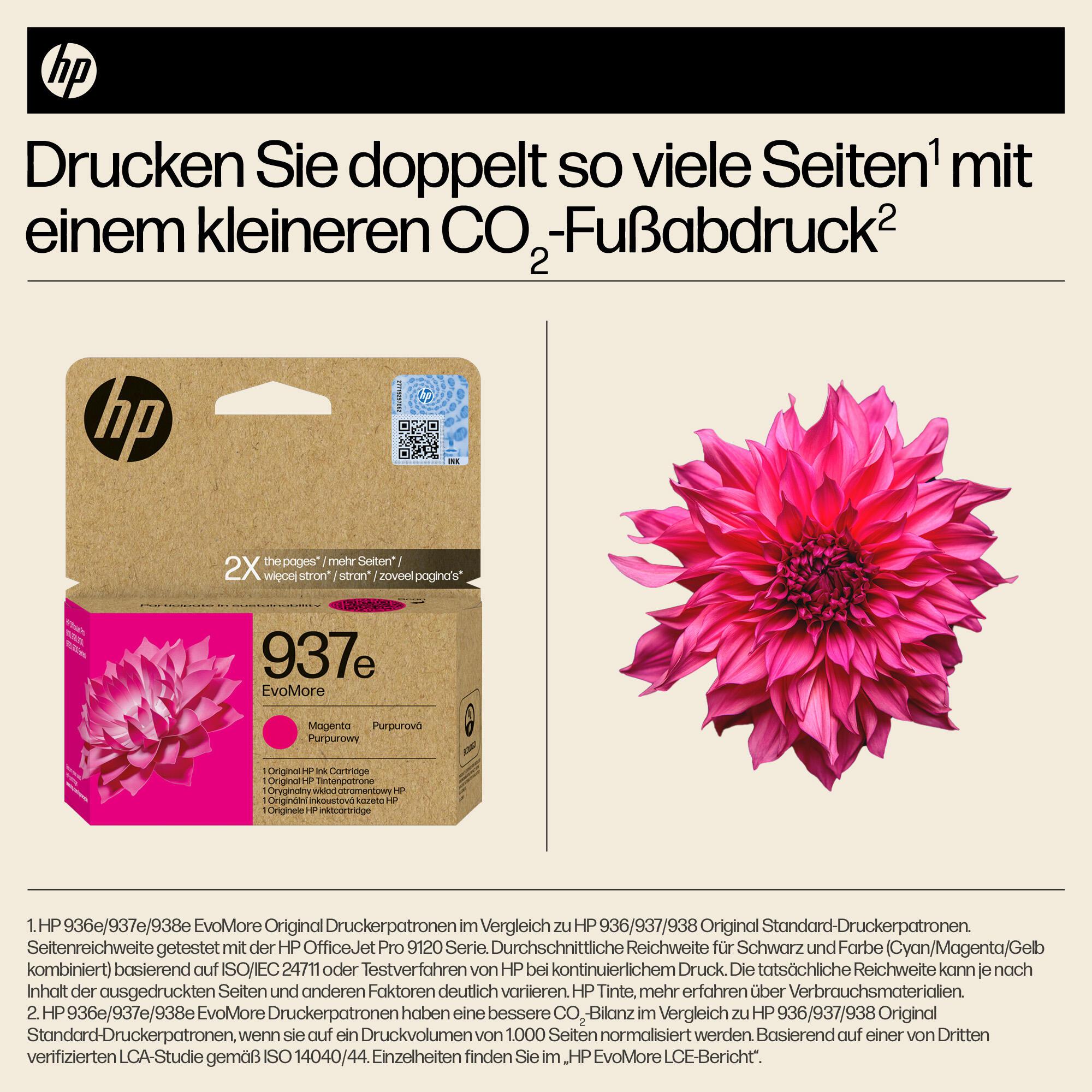 HP Tinta 937E / 4S6W7NE Magenta XL