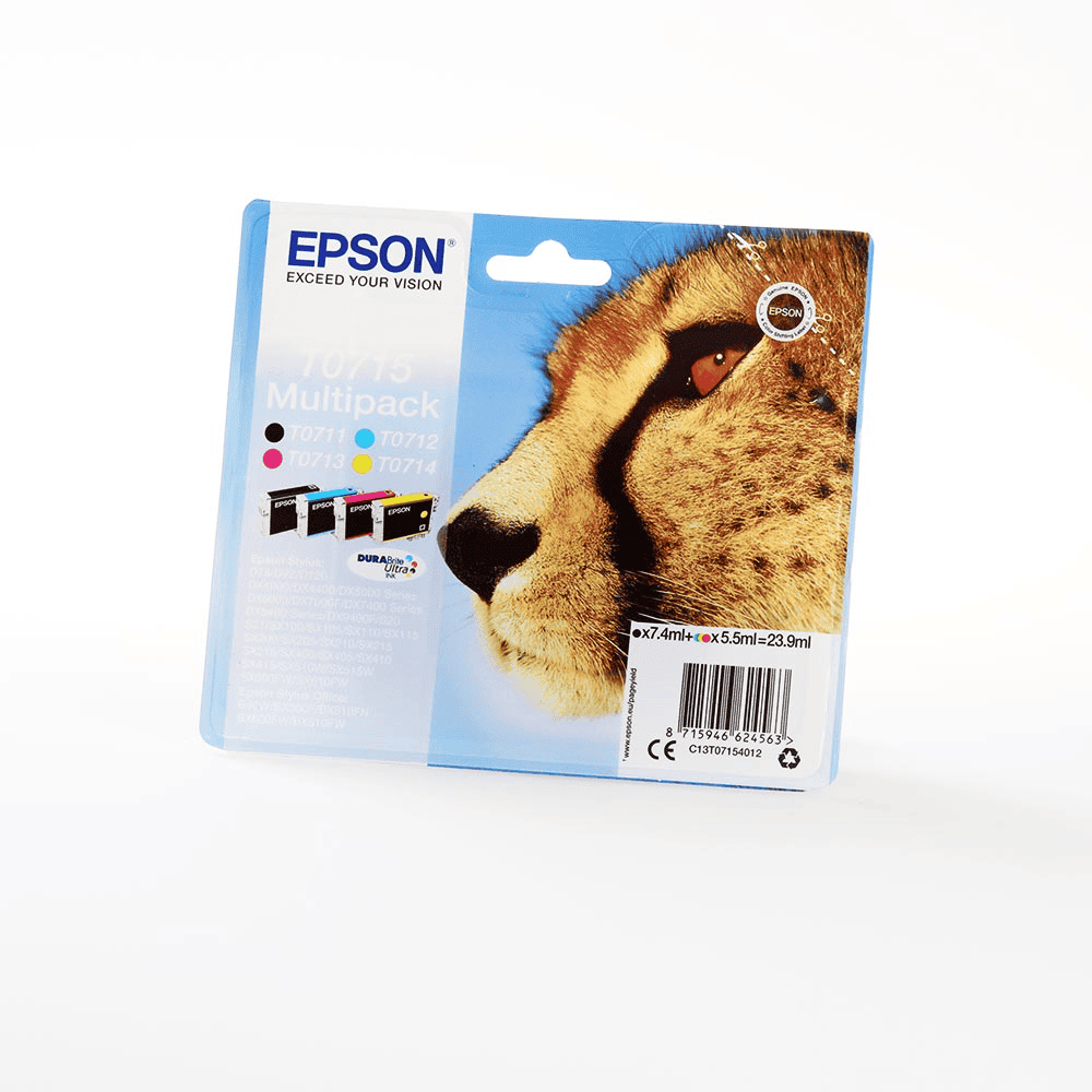 Epson Tinte T0715 / C13T07154012 BK,C,M,Y Multipack