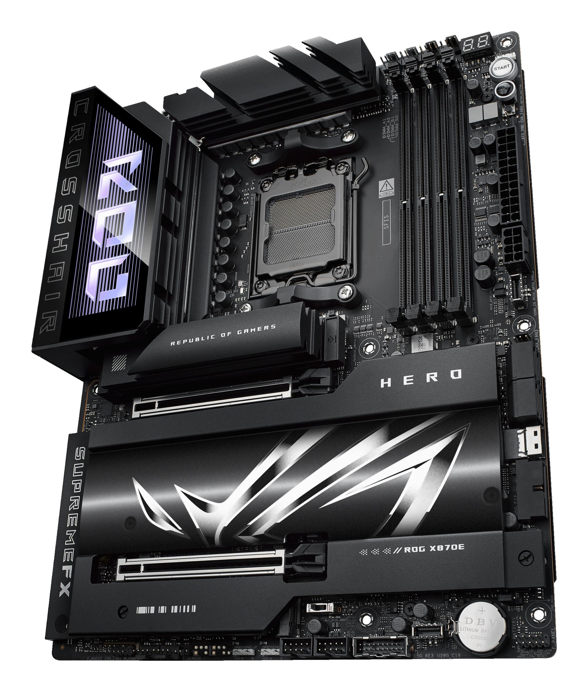 ASUS Carte mère ROG Crosshair X870E Hero / 90MB1IE0-M0EAY0 Noir