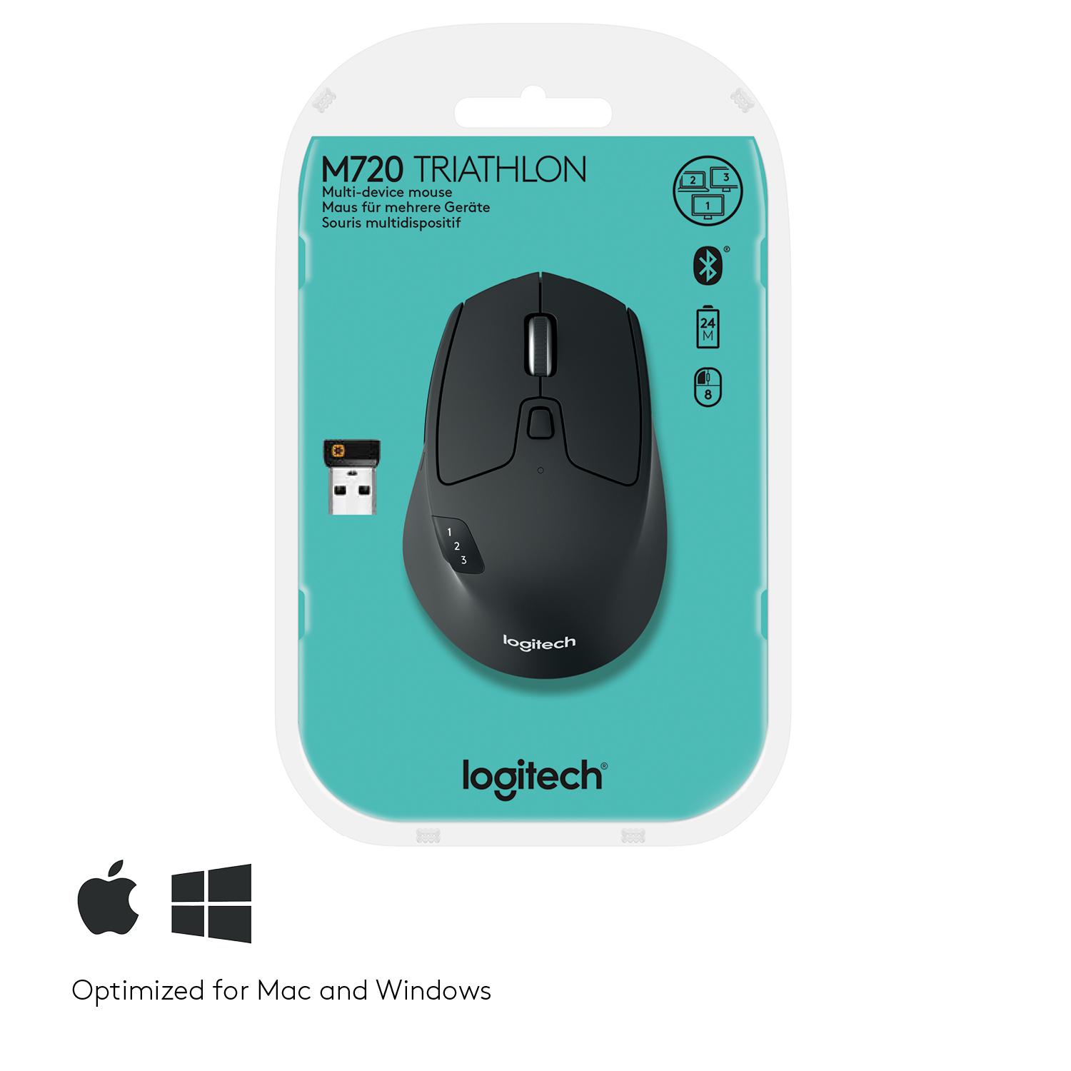 Logitech Ratón M720 Triathlon / 910-004791 Negro