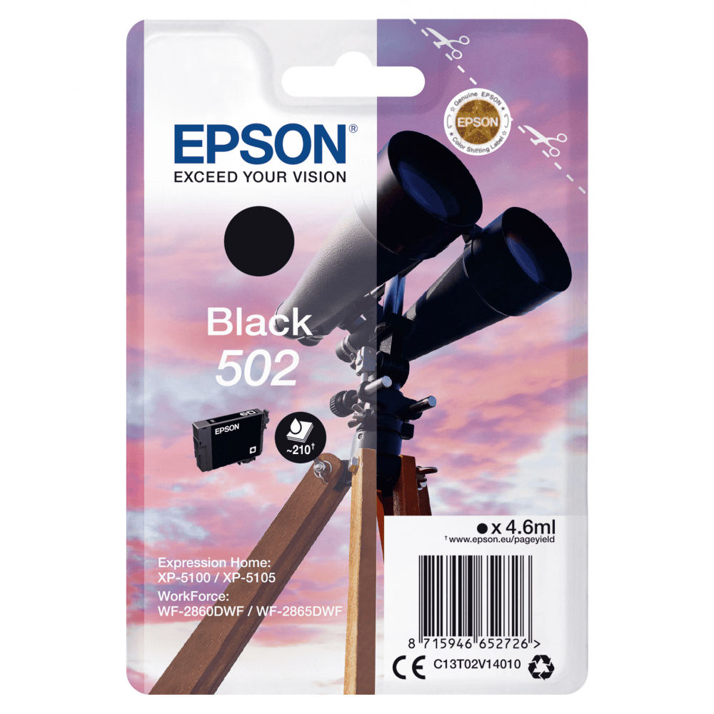 Epson Tinte 502XL / C13T02W14010 Schwarz