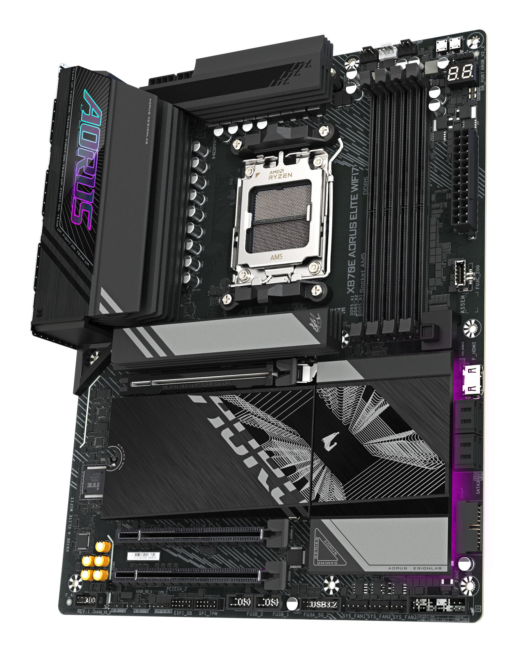 GIGABYTE Placa base X870E Aorus Elite WiFi7 / X870E A ELITE WIFI7 Negro