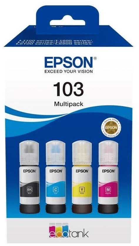 Epson Ink 103 / C13T00S64A BK,C,M,Y Multipack