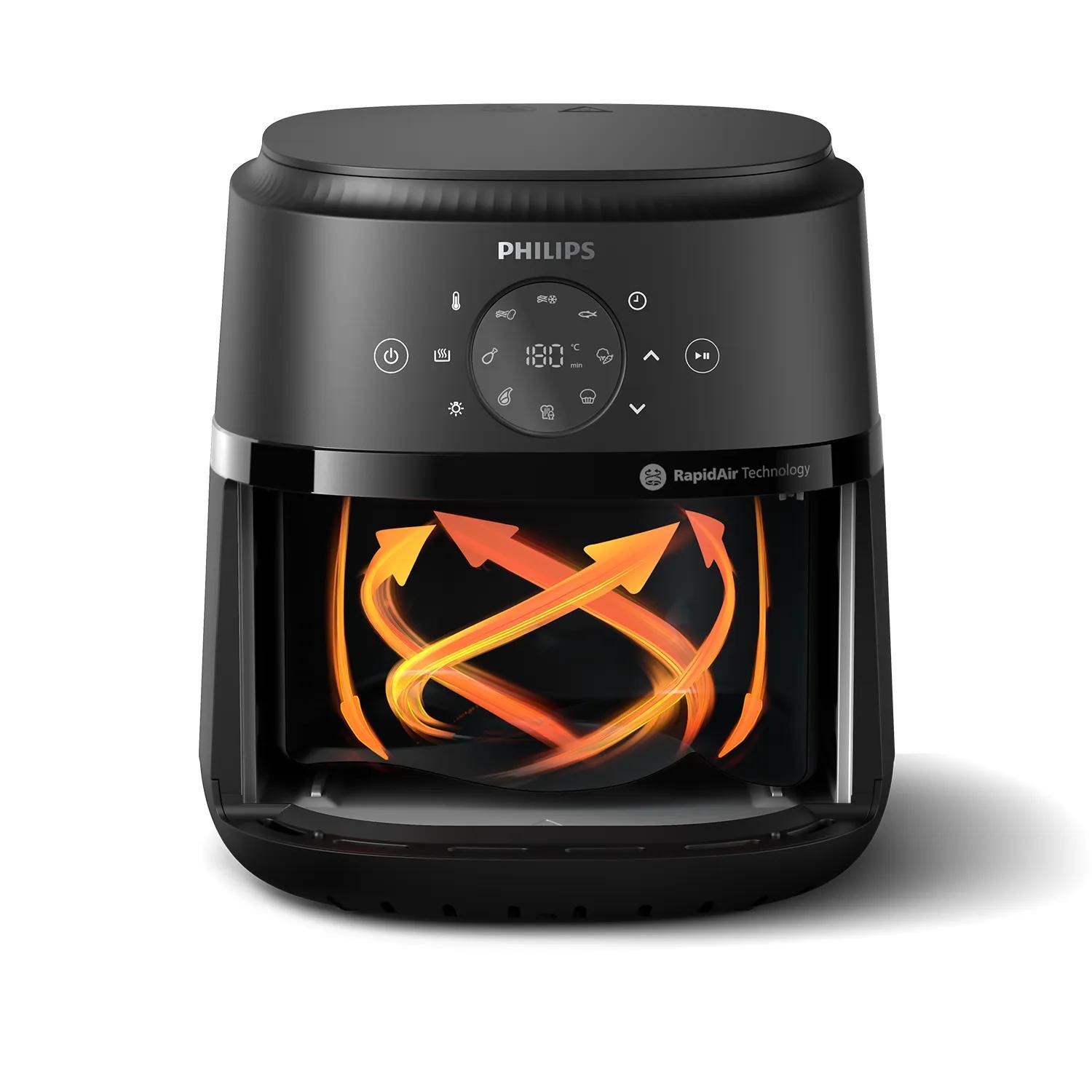 Philips Hot air fryer 2000 Series / NA221/00 Black, silver