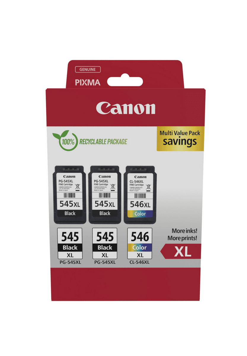 Canon Tinte PG-545XL/CL-546XL / 8286B013 2xBK,C,M,Y XL Multipack