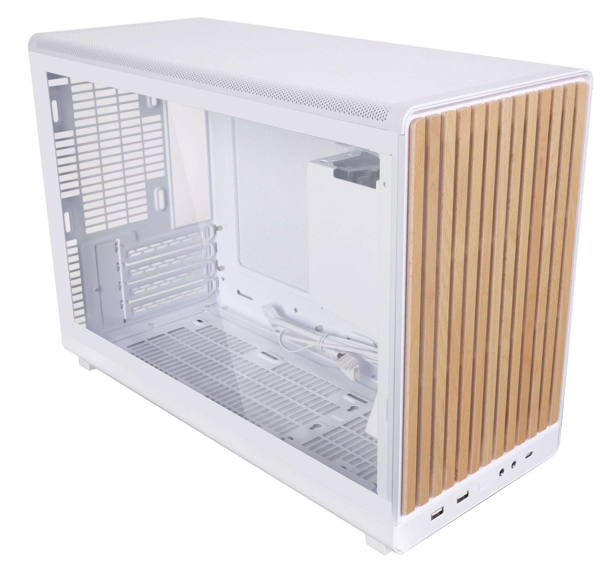 Lian Li PC-Gehäuse A3 mATX Glass Edition Wood / A3W-WDG Weiß, Holz