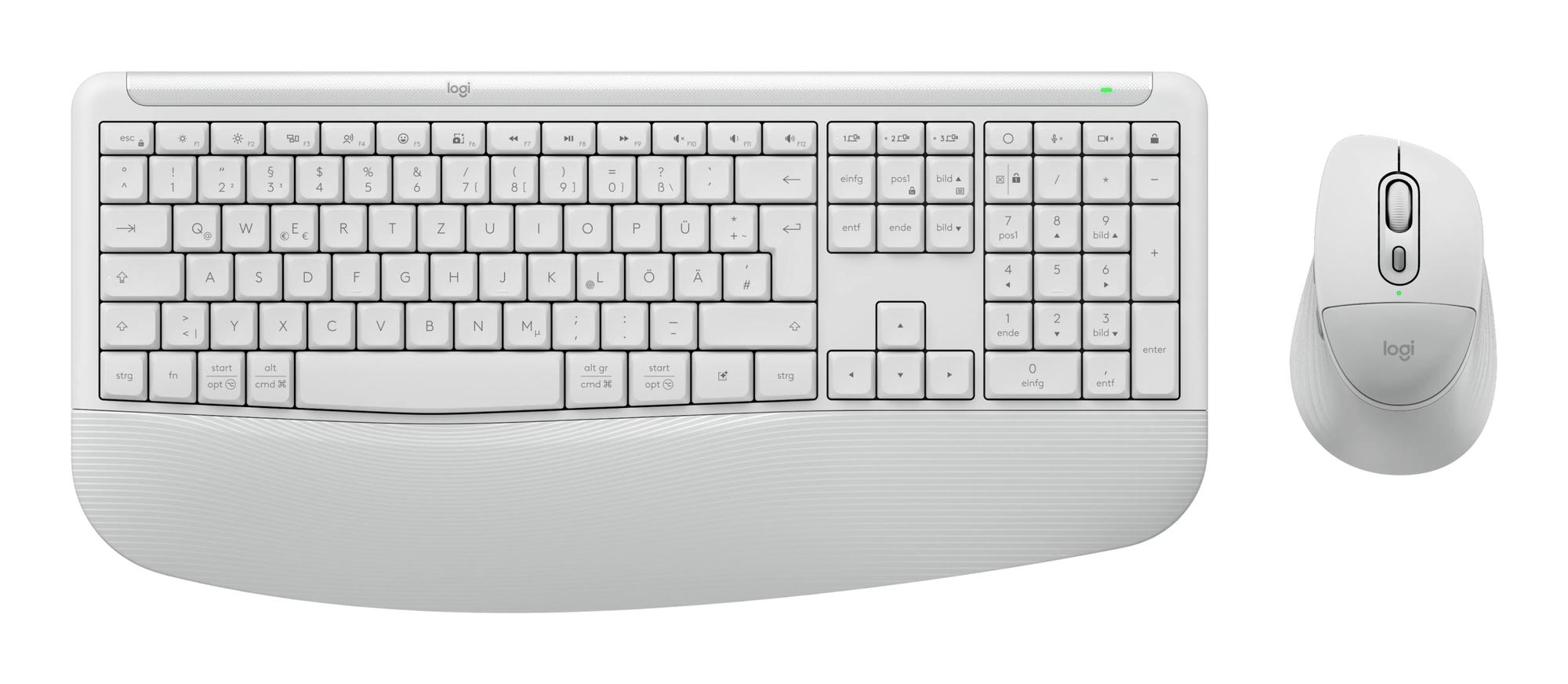 Logitech Set de ratón y teclado Signature Comfort Plus Combo MK880 / 920-014025 Blanco