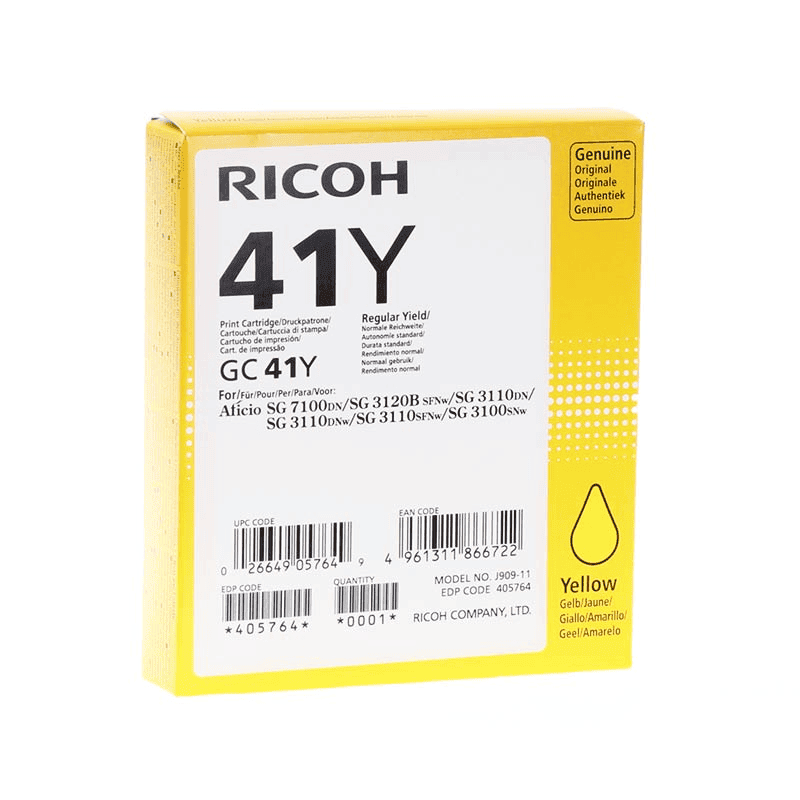 Ricoh Tinta GC41Y / 405764 Amarillo