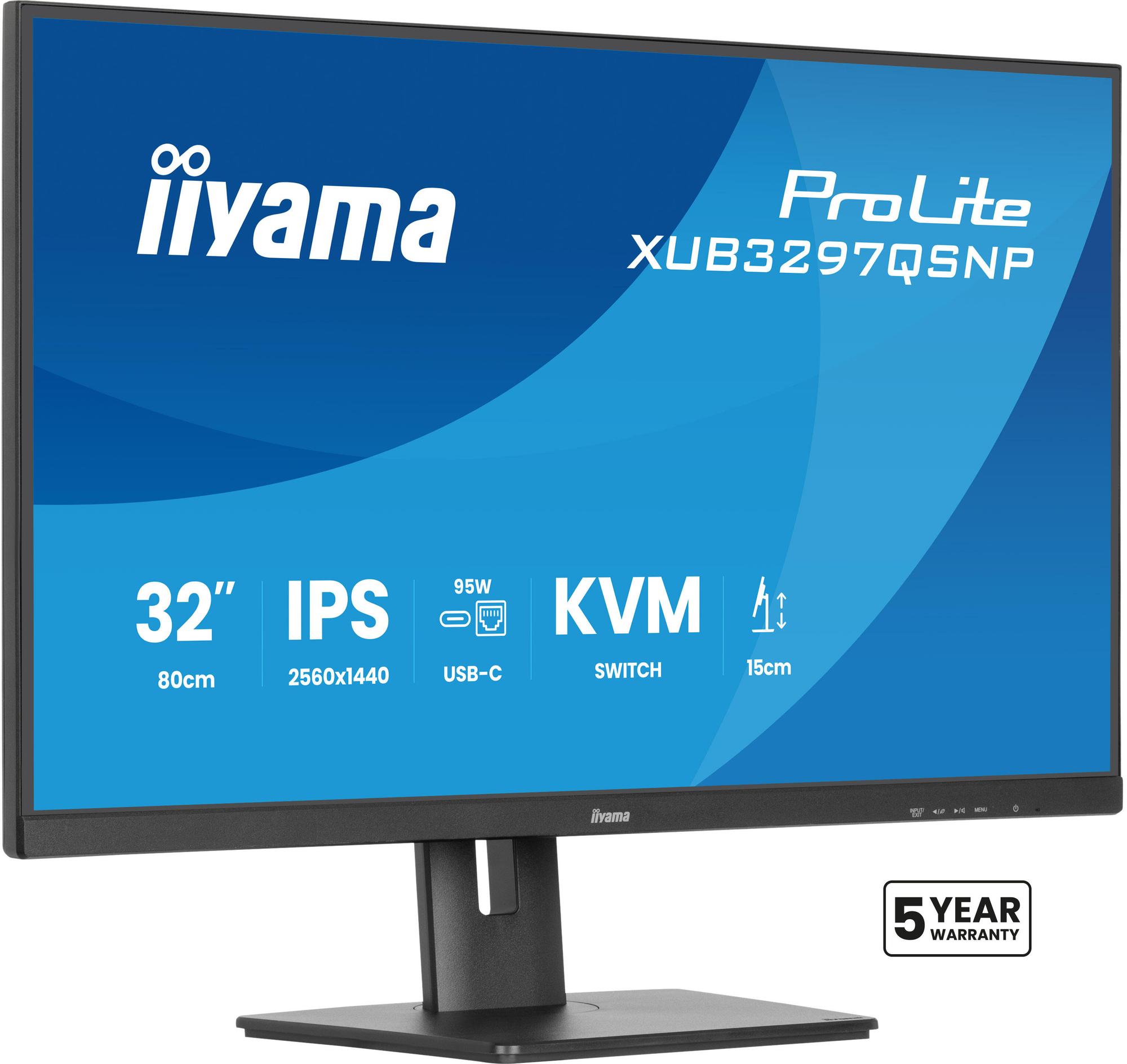 iiyama Monitor Pro Lite XUB3297QSNP-B1 / XUB3297QSNP-B1 Black 81.3 cm (32")