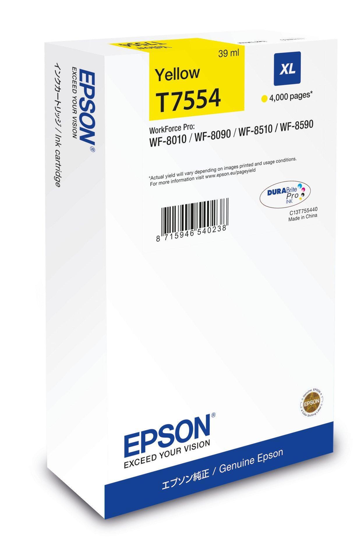 Epson Encre T7554 / C13T75544N Jaune XL