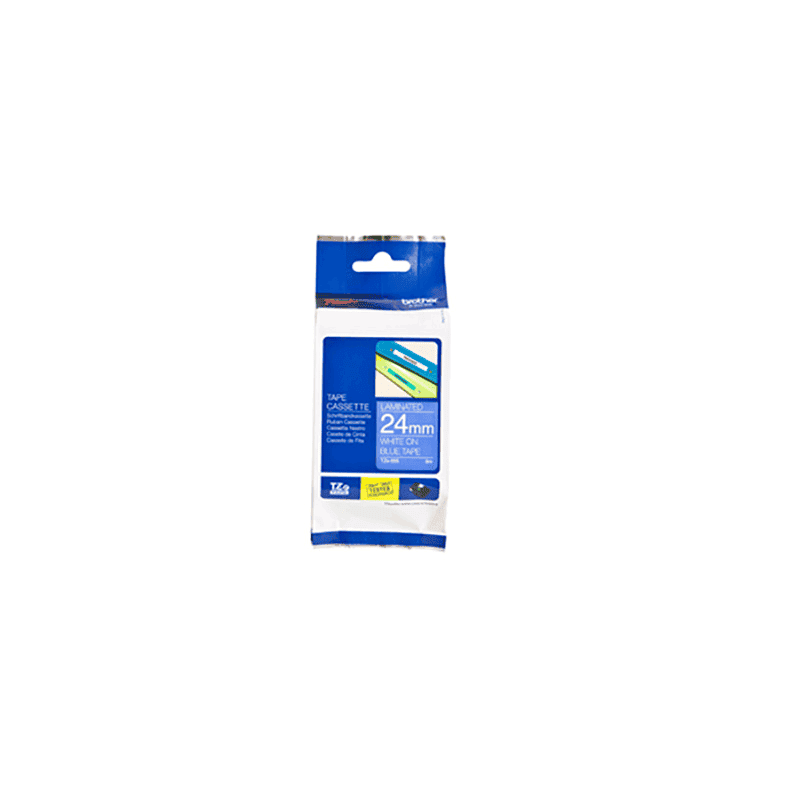 Brother Ruban encreur TZE-555 Blanc sur bleu