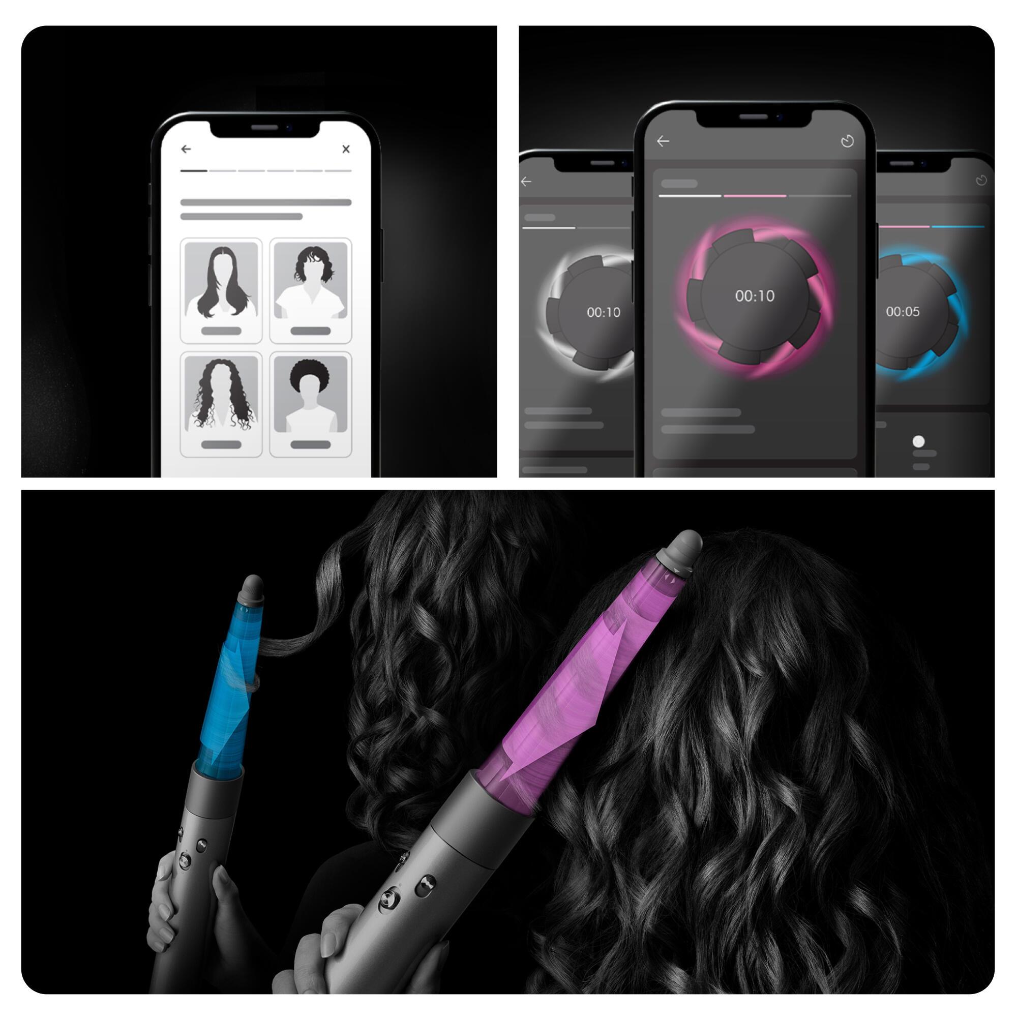 Dyson Fer à friser Airwrap i.d. Curly+Coily / 533736-01 Noir, orange, turquoise