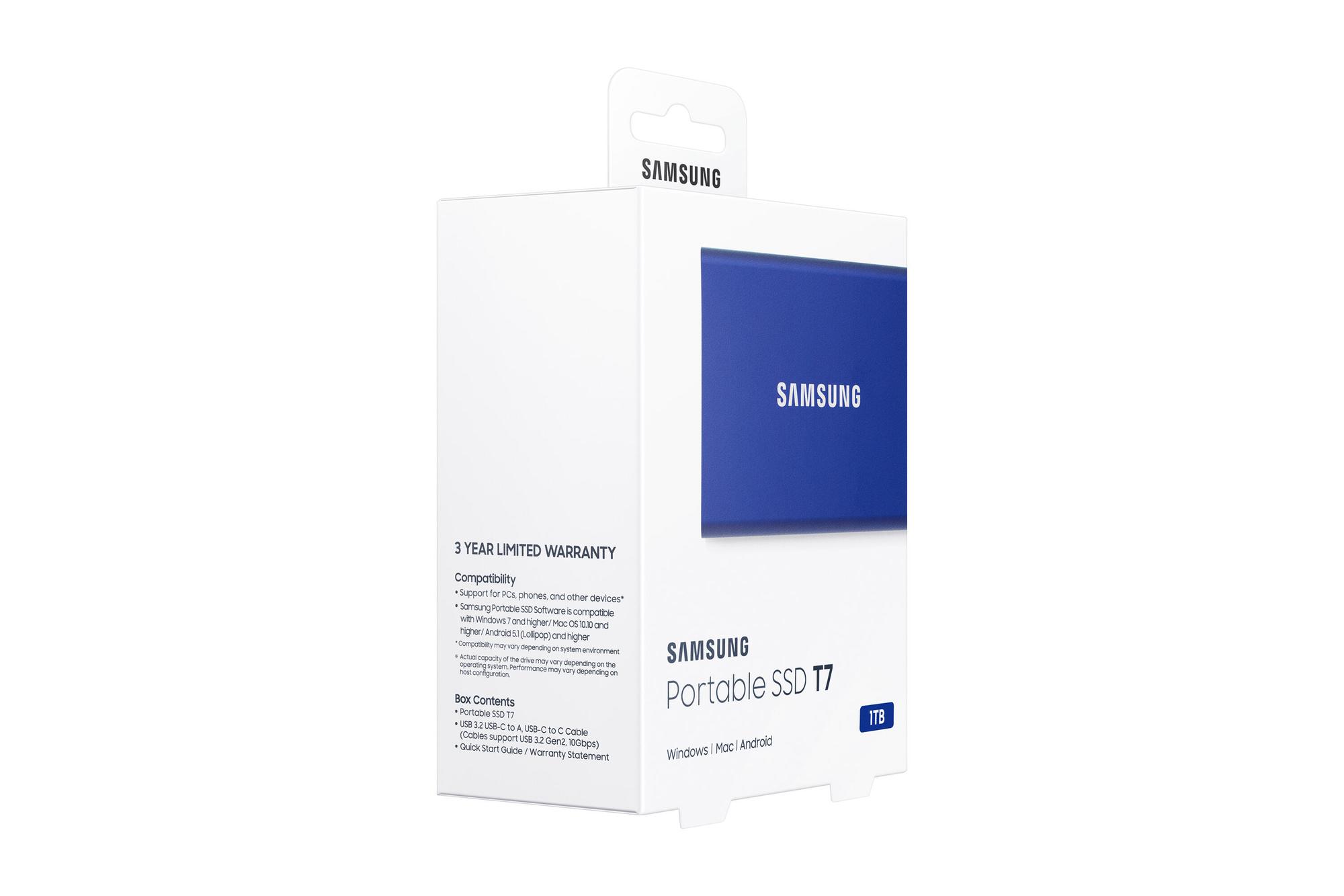 Samsung SSD esterno T7 1TB / MU-PC1T0H/WW Blu