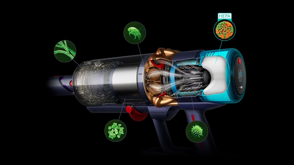 Dyson Aspirateur Gen5 Detect Absolute / 447002-01 Bleu, cuivre