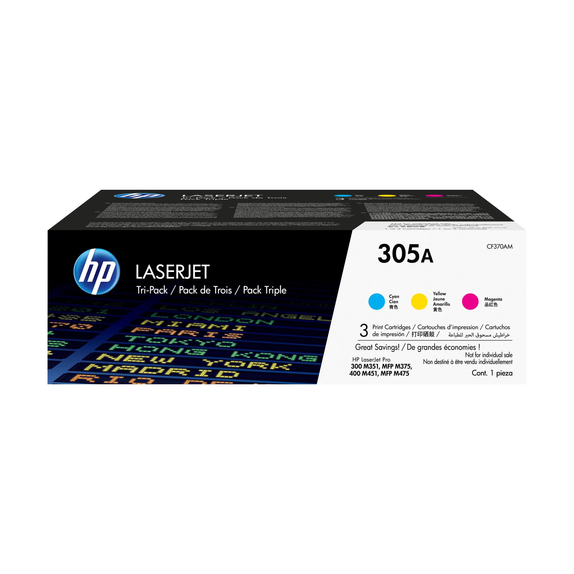 HP Toner 305A / CF370AM C,M,Y Multipack