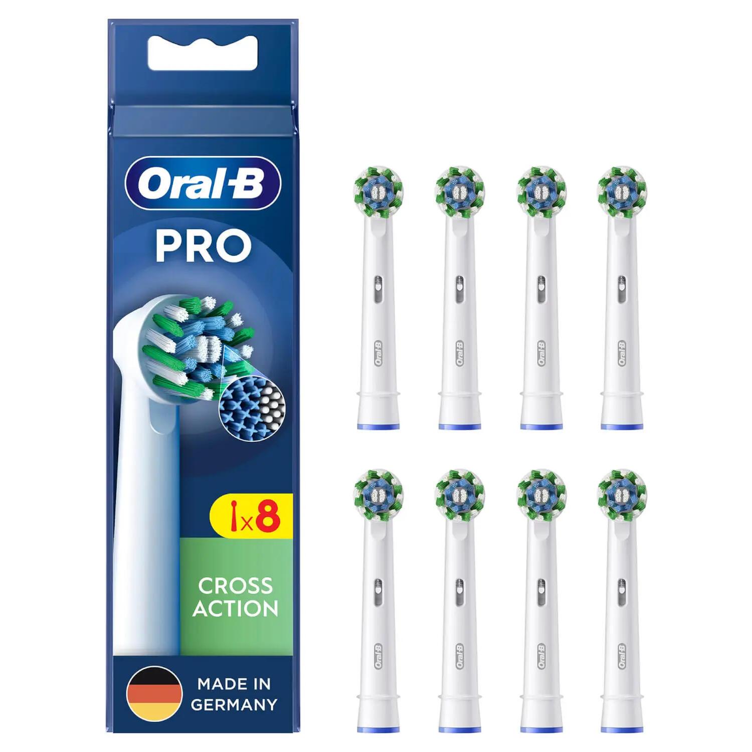 Oral-B Brosse à dents à clipser 8x Cross / 860472 Blanc 8-Pack